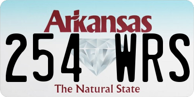 AR license plate 254WRS