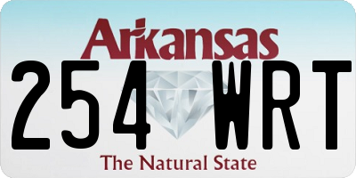 AR license plate 254WRT