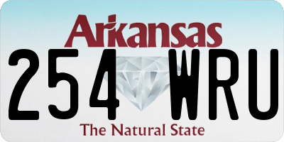 AR license plate 254WRU