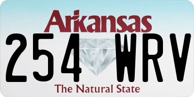 AR license plate 254WRV