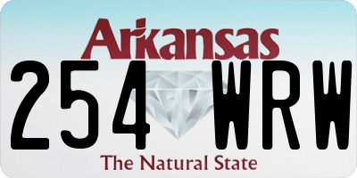 AR license plate 254WRW