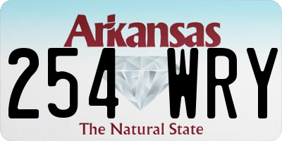 AR license plate 254WRY