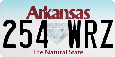 AR license plate 254WRZ