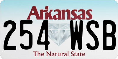 AR license plate 254WSB