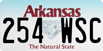 AR license plate 254WSC