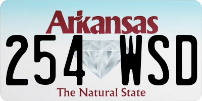 AR license plate 254WSD