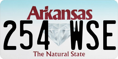 AR license plate 254WSE