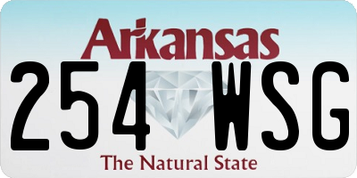 AR license plate 254WSG