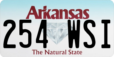 AR license plate 254WSI