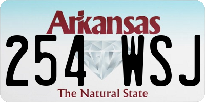 AR license plate 254WSJ