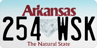 AR license plate 254WSK