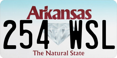 AR license plate 254WSL