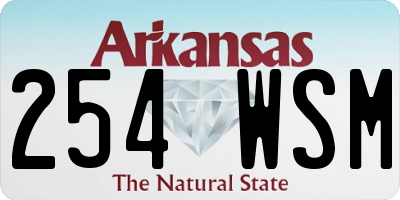 AR license plate 254WSM