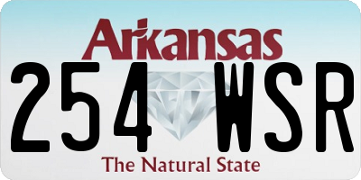 AR license plate 254WSR