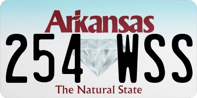 AR license plate 254WSS