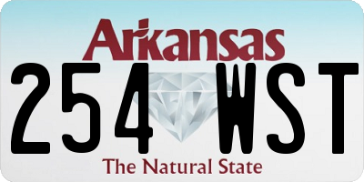 AR license plate 254WST
