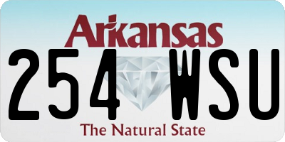 AR license plate 254WSU