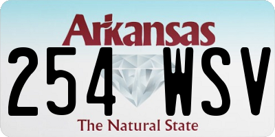 AR license plate 254WSV
