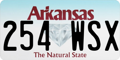 AR license plate 254WSX