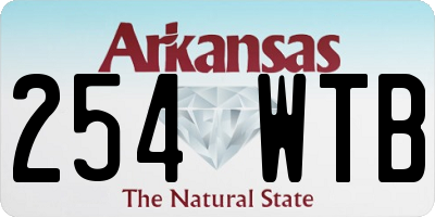 AR license plate 254WTB