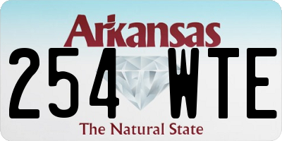 AR license plate 254WTE