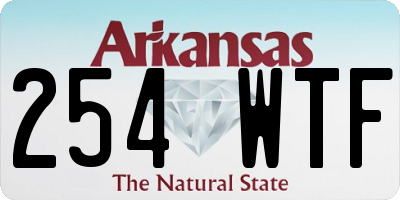 AR license plate 254WTF