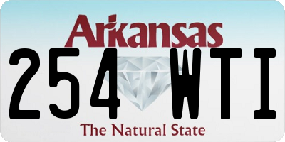 AR license plate 254WTI