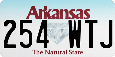 AR license plate 254WTJ