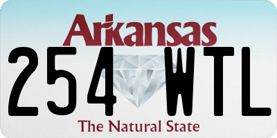 AR license plate 254WTL