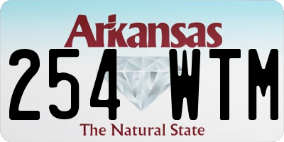 AR license plate 254WTM
