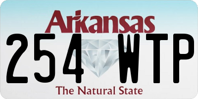 AR license plate 254WTP