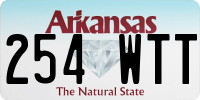 AR license plate 254WTT