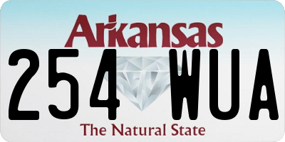 AR license plate 254WUA