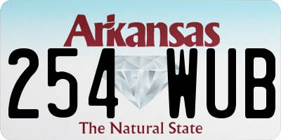 AR license plate 254WUB