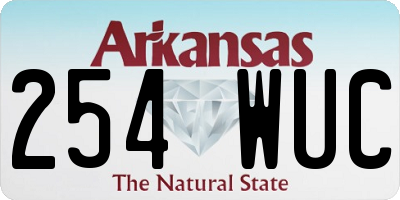 AR license plate 254WUC
