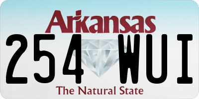 AR license plate 254WUI