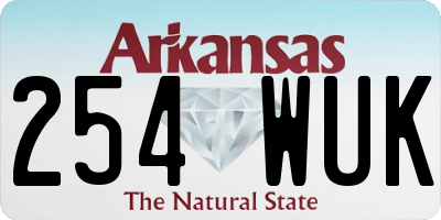 AR license plate 254WUK