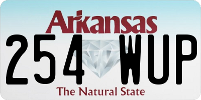 AR license plate 254WUP