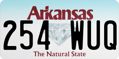 AR license plate 254WUQ