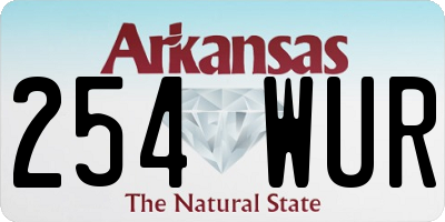 AR license plate 254WUR
