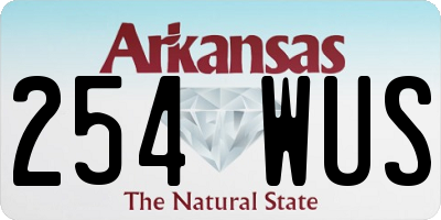 AR license plate 254WUS