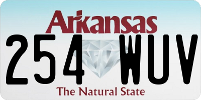AR license plate 254WUV