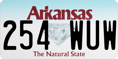 AR license plate 254WUW