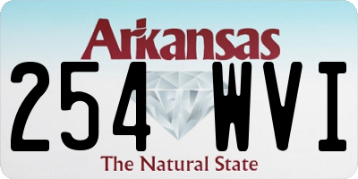 AR license plate 254WVI