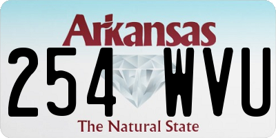 AR license plate 254WVU
