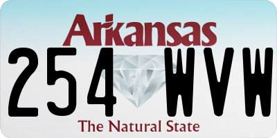 AR license plate 254WVW