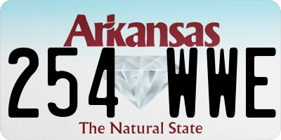 AR license plate 254WWE