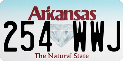 AR license plate 254WWJ