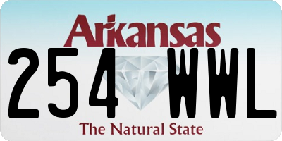 AR license plate 254WWL