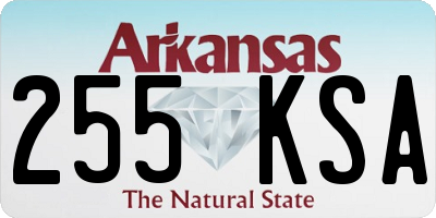 AR license plate 255KSA